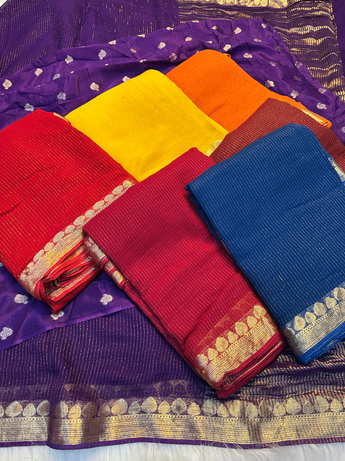 Admirable Festive Wear Viscose Georgette Jacquard Zari Weaving Work Designer Saree For Women