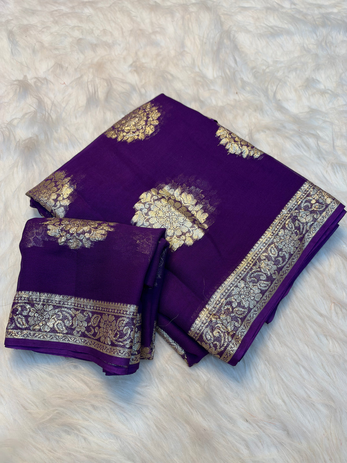 Gratifying Festival Wear Viscose Georgette Jacquard Zari Weaving Work Fancy Saree With Blouse Piece