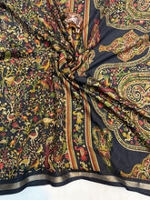 Load image into Gallery viewer, Graceful Party Wear Pure Soft Tussar Kashmiri Silk Printed n Zari Work Border Rich Pallu Fancy Designer Saree
