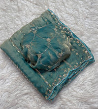 Load image into Gallery viewer, Divine Wedding Wear Silk Handwork Sequence n Beads Work Designer Saree With Blissful Blouse Piece
