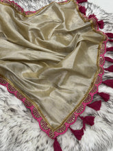 Load image into Gallery viewer, New Festive wear Tissue Silk Cut Work Lace Border Fancy Designer Saree With Blouse Piece
