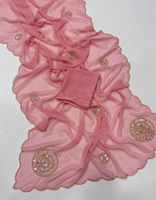 Load image into Gallery viewer, Attractive Party Wear Soft Pure Georgette Butta n Handwork Fancy Saree With Blouse Piece
