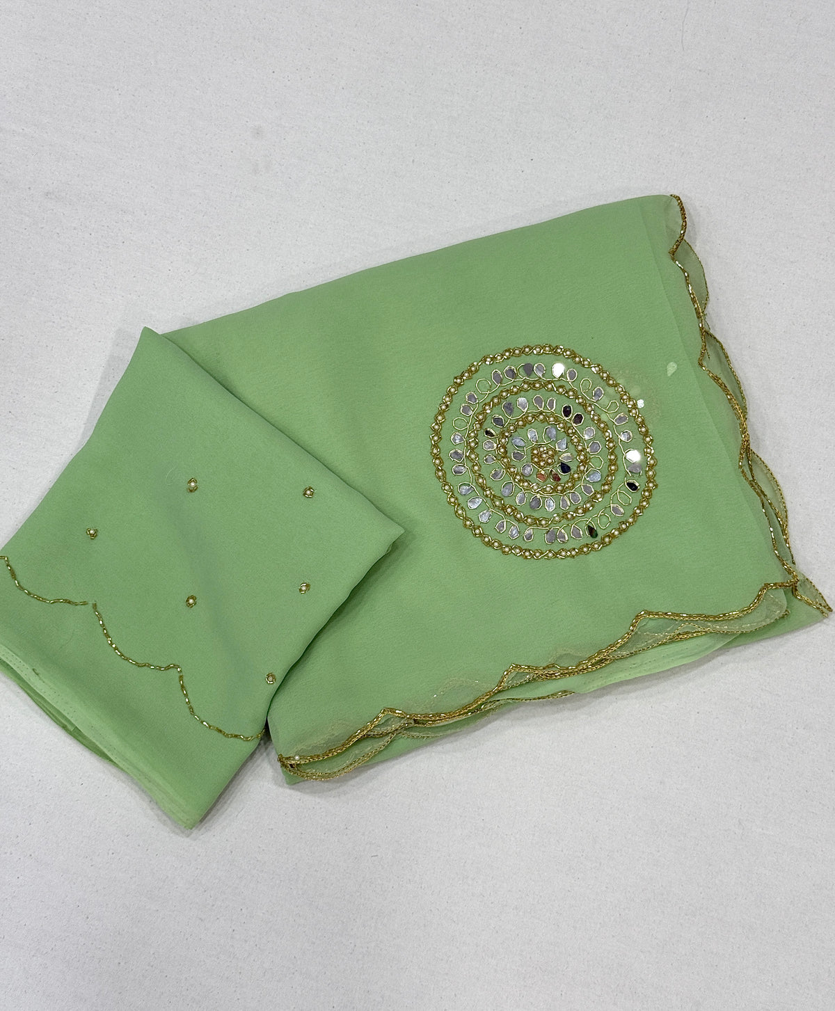 Attractive Party Wear Soft Pure Georgette Butta n Handwork Fancy Saree With Blouse Piece