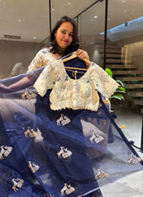 Load image into Gallery viewer, New Chanderi Cotton Embroidery n Tussels Work Fancy Designer Festive Wear Saree With Stitched Blouse
