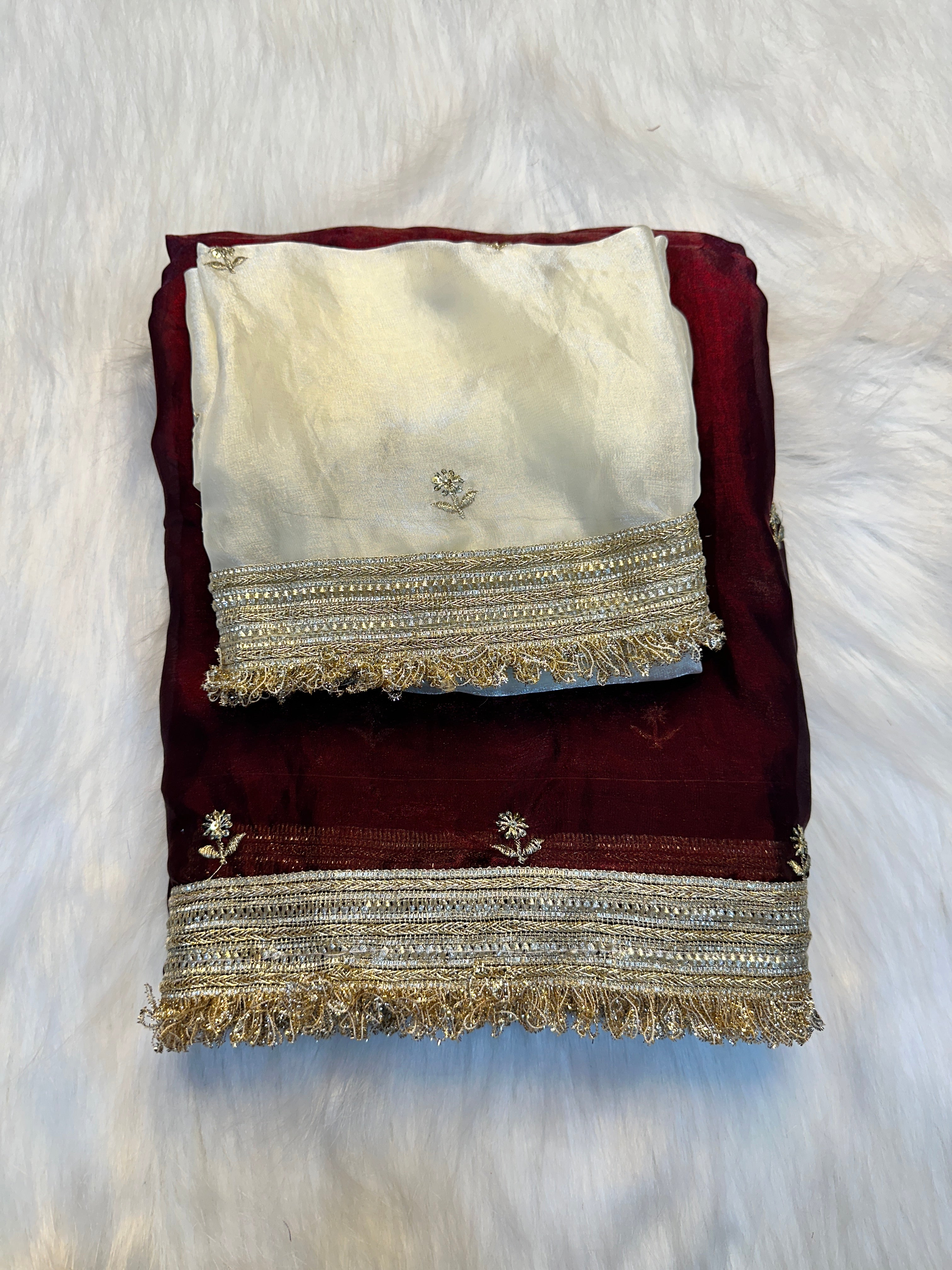 Gratifying Function Wear Satin Silk Embroidery n Sequence Work Saree With Elegant Blouse Piece