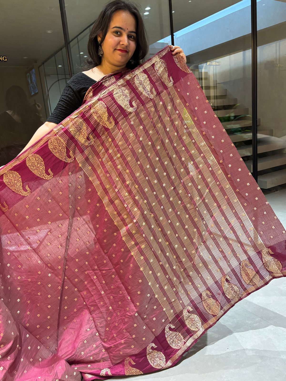 Graceful Party Wear Soft Tussar Silk Jacquard Zari Work Border Fancy Designer Saree For Wedding