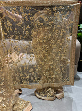 Load image into Gallery viewer, New Partywear Golden Color Soft Net Heavy Embroidered Work Fancy Designer Saree
