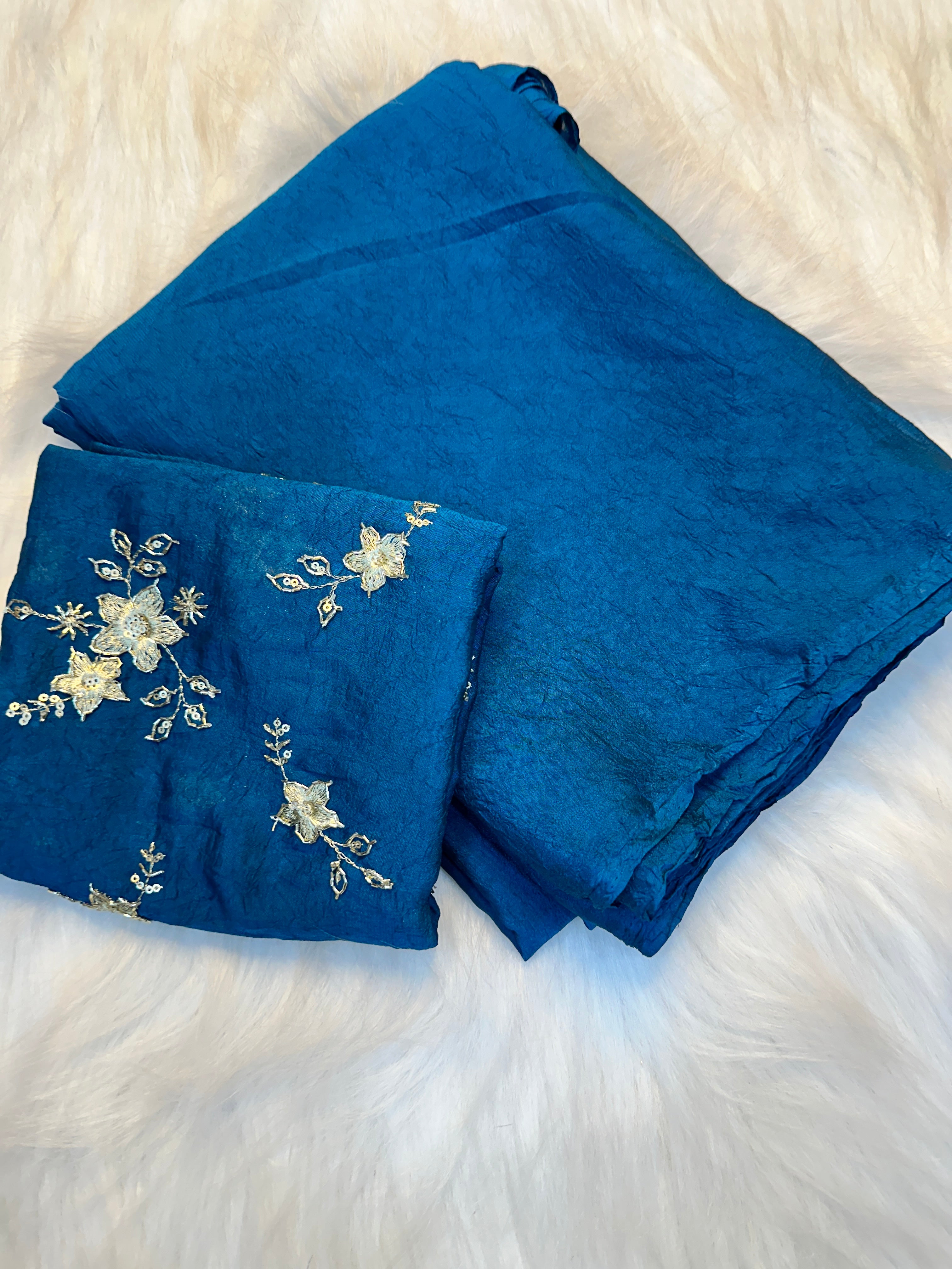 Opulent Festive Wear Rangoli Crush Silk Fancy Designer Saree With Heavy Beeds Work Blouse