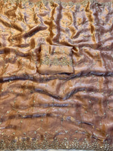 Load image into Gallery viewer, Innovative Function Wear Space Silk Embroidery Sequence n Thread Work Fancy Designer Saree With Blouse Piece
