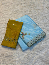 Load image into Gallery viewer, Amazing Wedding Wear Soft Rangoli Silk Embroidery n Mirror Work Fancy Designer Saree With Contrast Blouse
