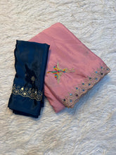 Load image into Gallery viewer, Amazing Wedding Wear Soft Rangoli Silk Embroidery n Mirror Work Fancy Designer Saree With Contrast Blouse
