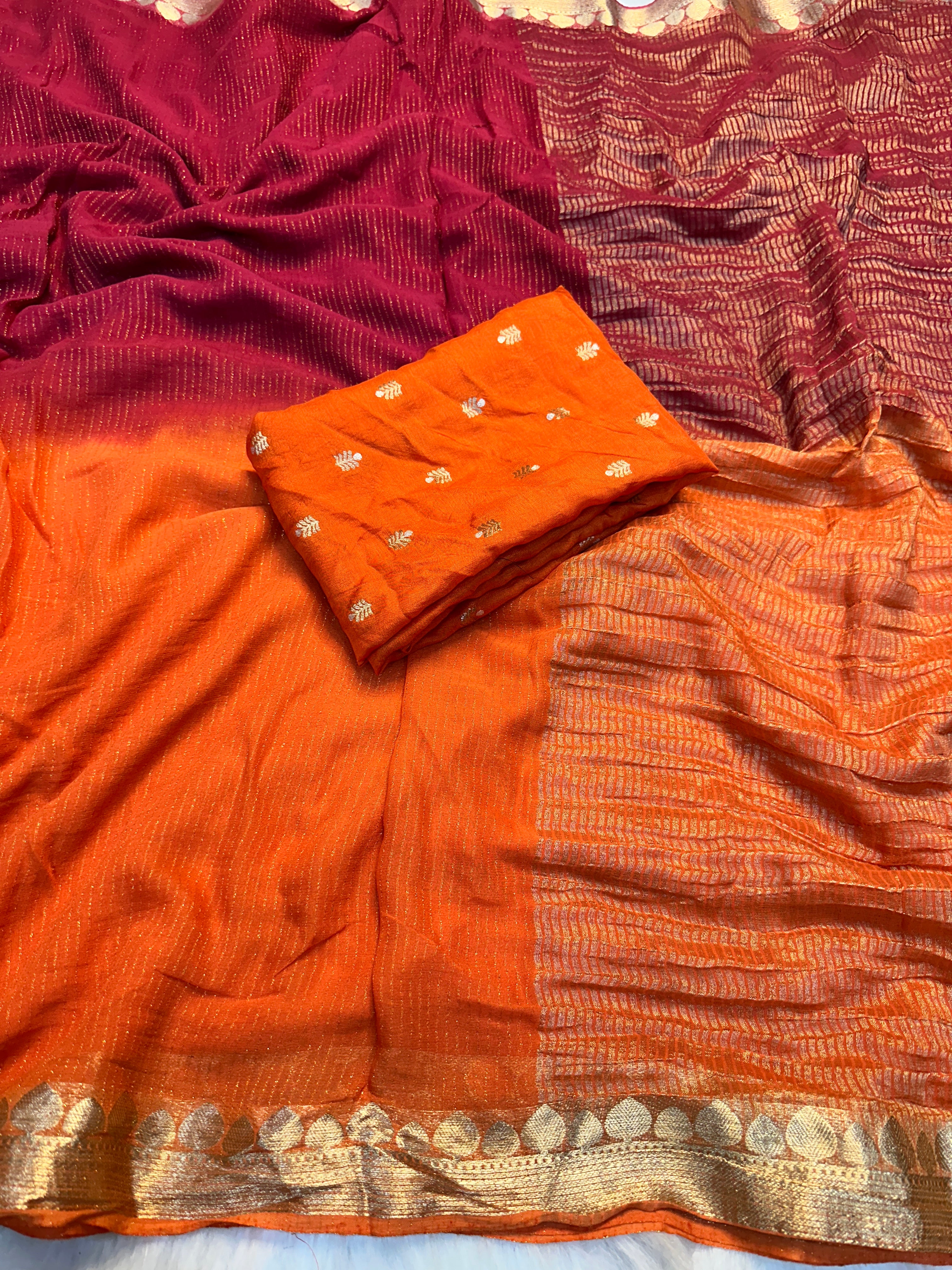 Groovy Festive Wear Pure Viscose Silk Jacquard Weaving Work Fancy Designer Saree With Blouse Piece