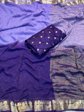 Load image into Gallery viewer, Groovy Festive Wear Pure Viscose Silk Jacquard Weaving Work Fancy Designer Saree With Blouse Piece
