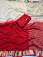 Load image into Gallery viewer, Groovy Festive Wear Pure Viscose Silk Jacquard Weaving Work Fancy Designer Saree With Blouse Piece
