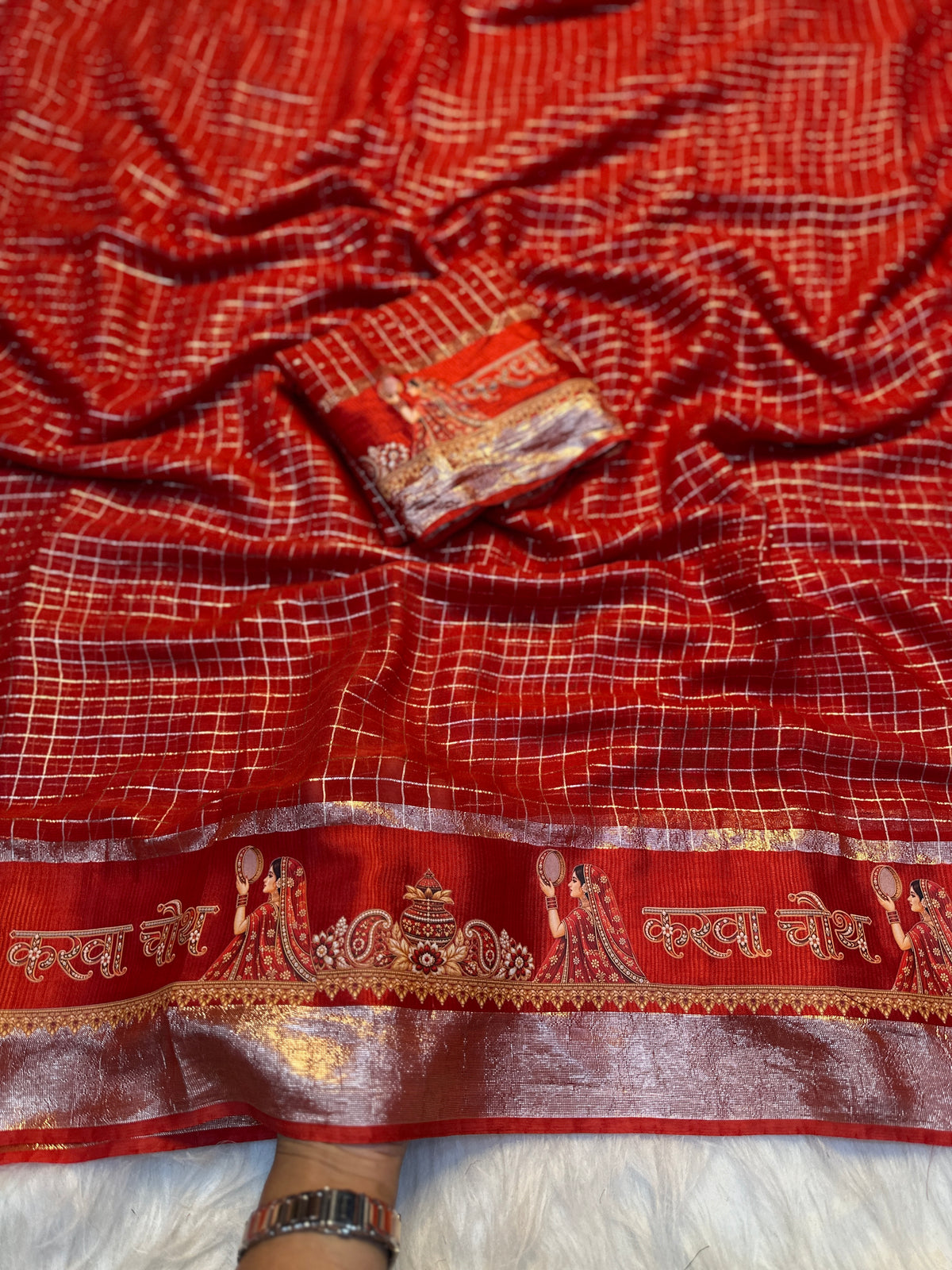 Delightful Function Wear Viscose Georgette Print Design Satin Border Fancy Saree With Blouse Piece