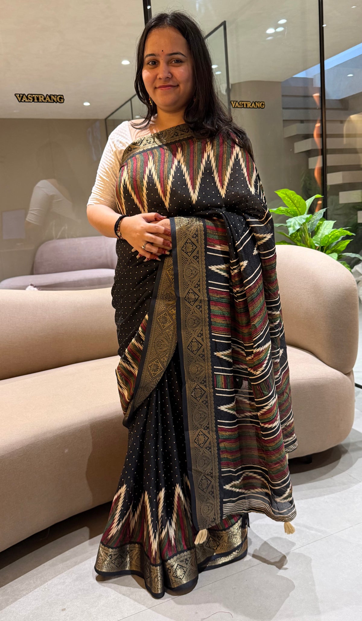 Heritage Party Wear Silk Print Design Jacquard Border Fancy  Saree With Blouse Piece