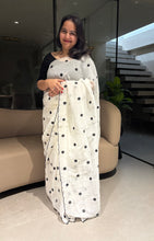 Load image into Gallery viewer, Alverina Party Wear Silk Embroidery Work Border Designer Saree With Unstitched Blouse Piece
