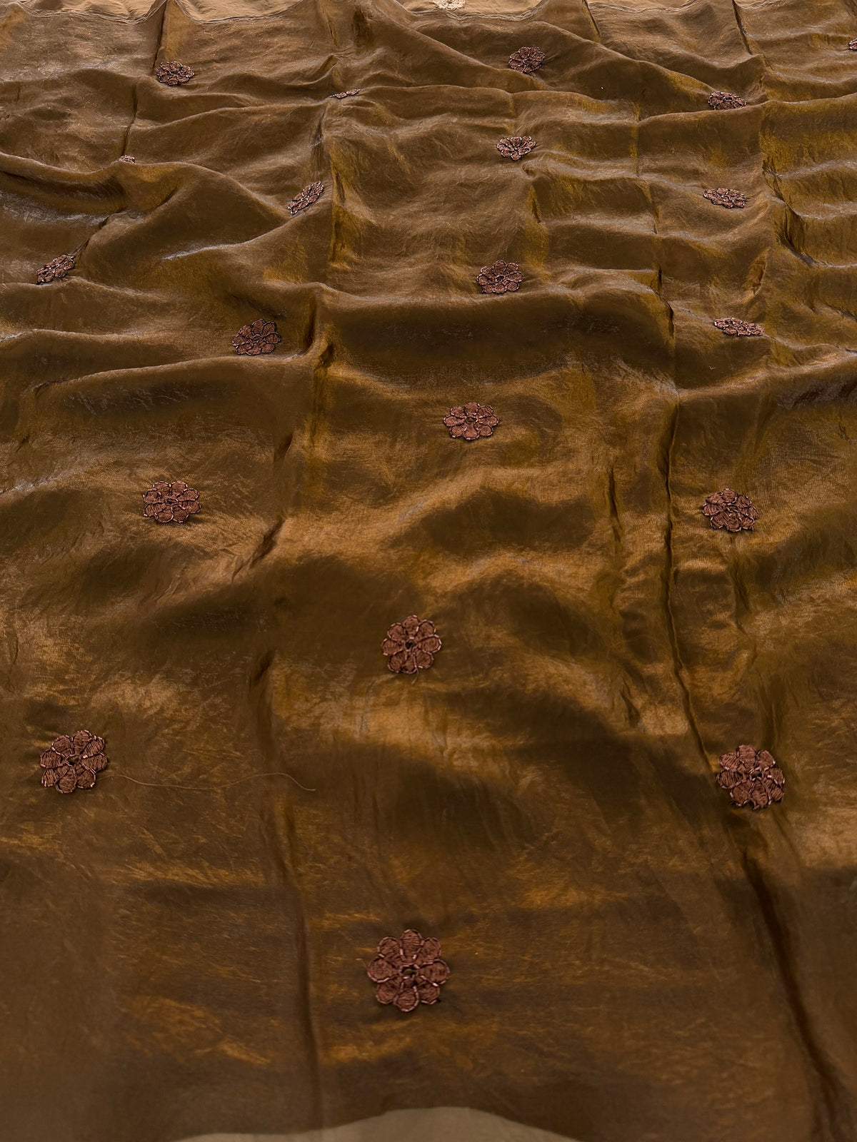Desiring Function Wear Silk Embroidery Thread n Beads Work Fancy Saree With Blouse Piece