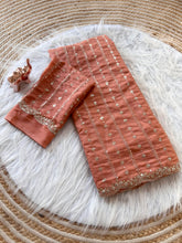 Load image into Gallery viewer, Fantabulous Wedding Wear Pure Silk Embriodery N Sequence Cut Work Border Fancy Designer Saree With Blouse
