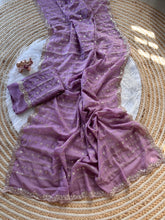 Load image into Gallery viewer, Fantabulous Wedding Wear Pure Silk Embriodery N Sequence Cut Work Border Fancy Designer Saree With Blouse
