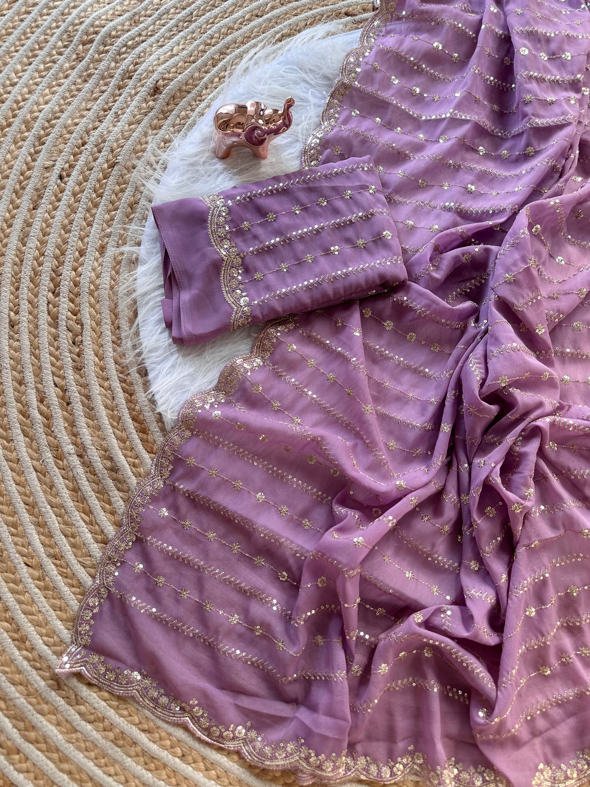 Fantabulous Wedding Wear Pure Silk Embriodery N Sequence Cut Work Border Fancy Designer Saree With Blouse