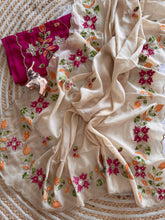Load image into Gallery viewer, Adorning Festive Wear Georgette Embroidery n Diamond Work Saree With Contrast Blouse Piece
