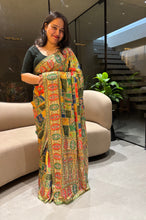 Load image into Gallery viewer, Charismatic Festive Wear Silk Rich Pallu Thread n Mirror Work Designer Saree With Blouse Piece
