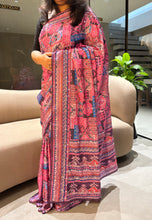 Load image into Gallery viewer, Desiring Festive Wear Silk Rich Pallu Thread n Mirror Work Designer Saree With Blouse Piece
