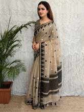 Load image into Gallery viewer, Whimsical Party Wear Cotton Thread Weaving Embroidery Work Fancy Saree With Unstitched Blouse Piece

