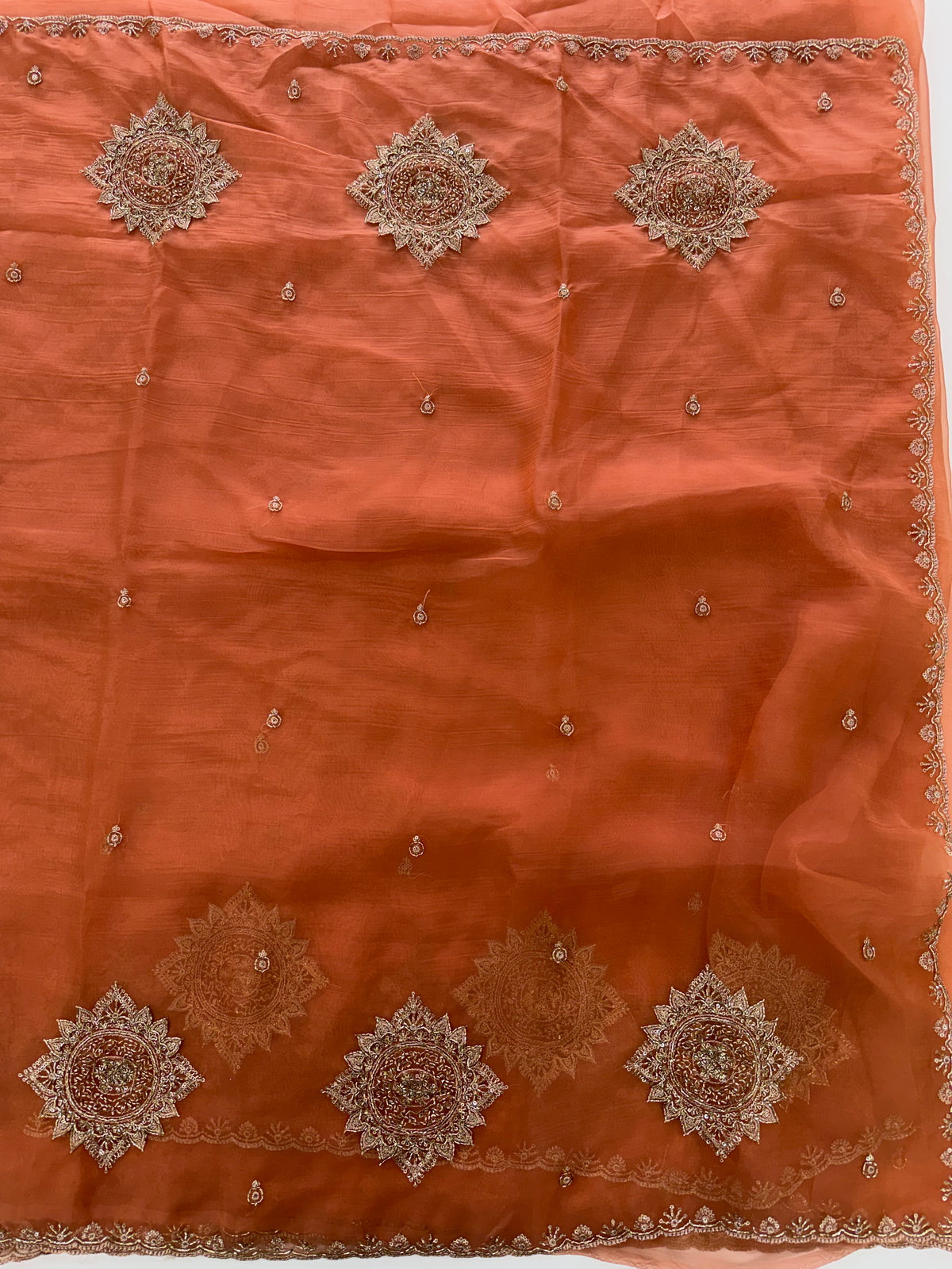 Contemporary Festive Wear Chiffon Silk Sequence n Beads Work Fancy Saree With Elegant Blouse Piece