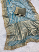 Load image into Gallery viewer, Glorious Party Wear Banarasi Tissue Silk Jacquard n Lace Work Fancy Designer Saree
