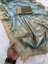 Load image into Gallery viewer, Glorious Party Wear Banarasi Tissue Silk Jacquard n Lace Work Fancy Designer Saree
