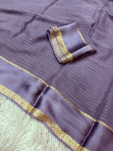 Load image into Gallery viewer, Charming Pure Viscose Georgette Fabric With Satin Border Work Saree With Blissful Blouse Piece
