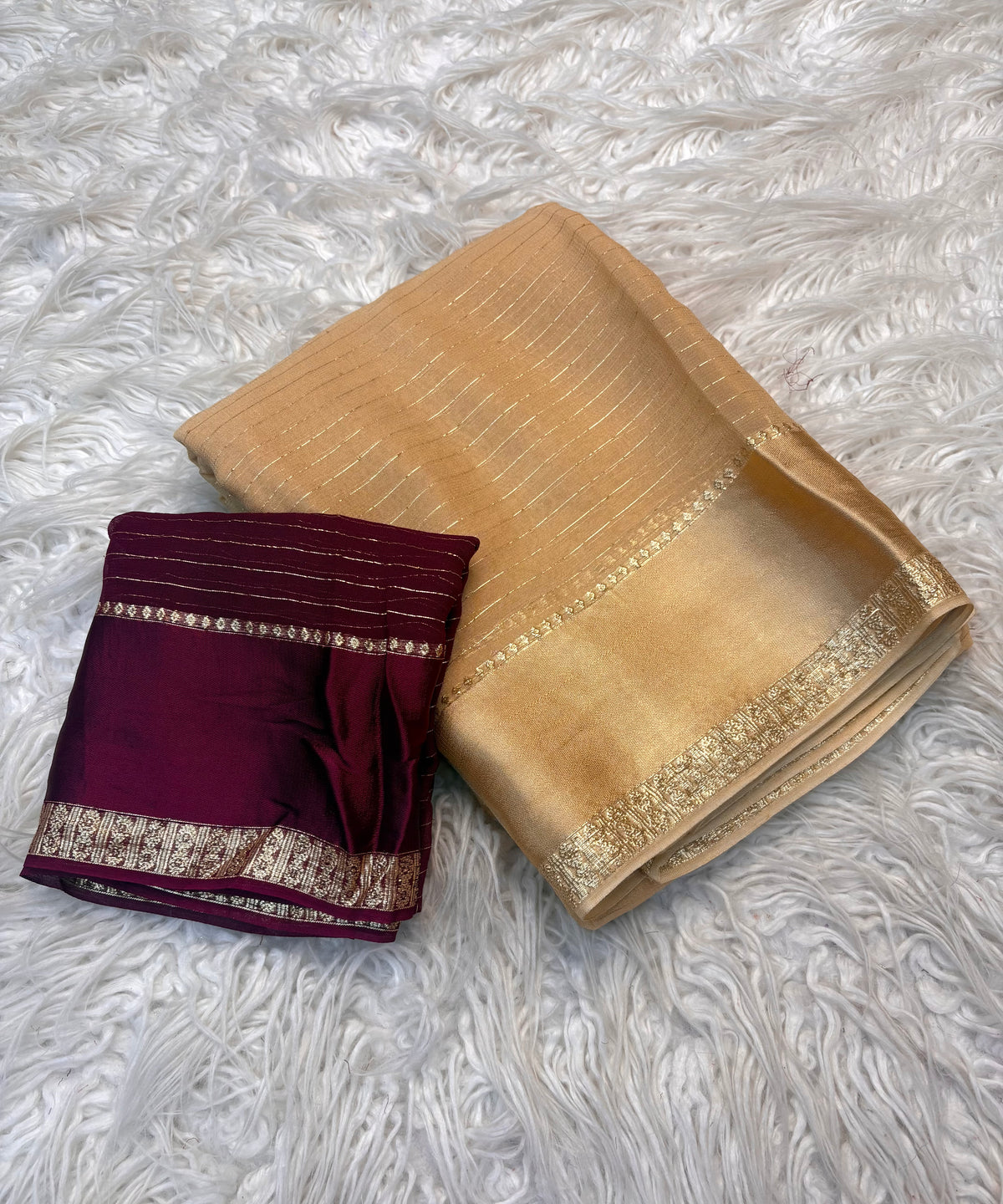 Charming Pure Viscose Georgette Fabric With Satin Border Work Saree With Blissful Blouse Piece