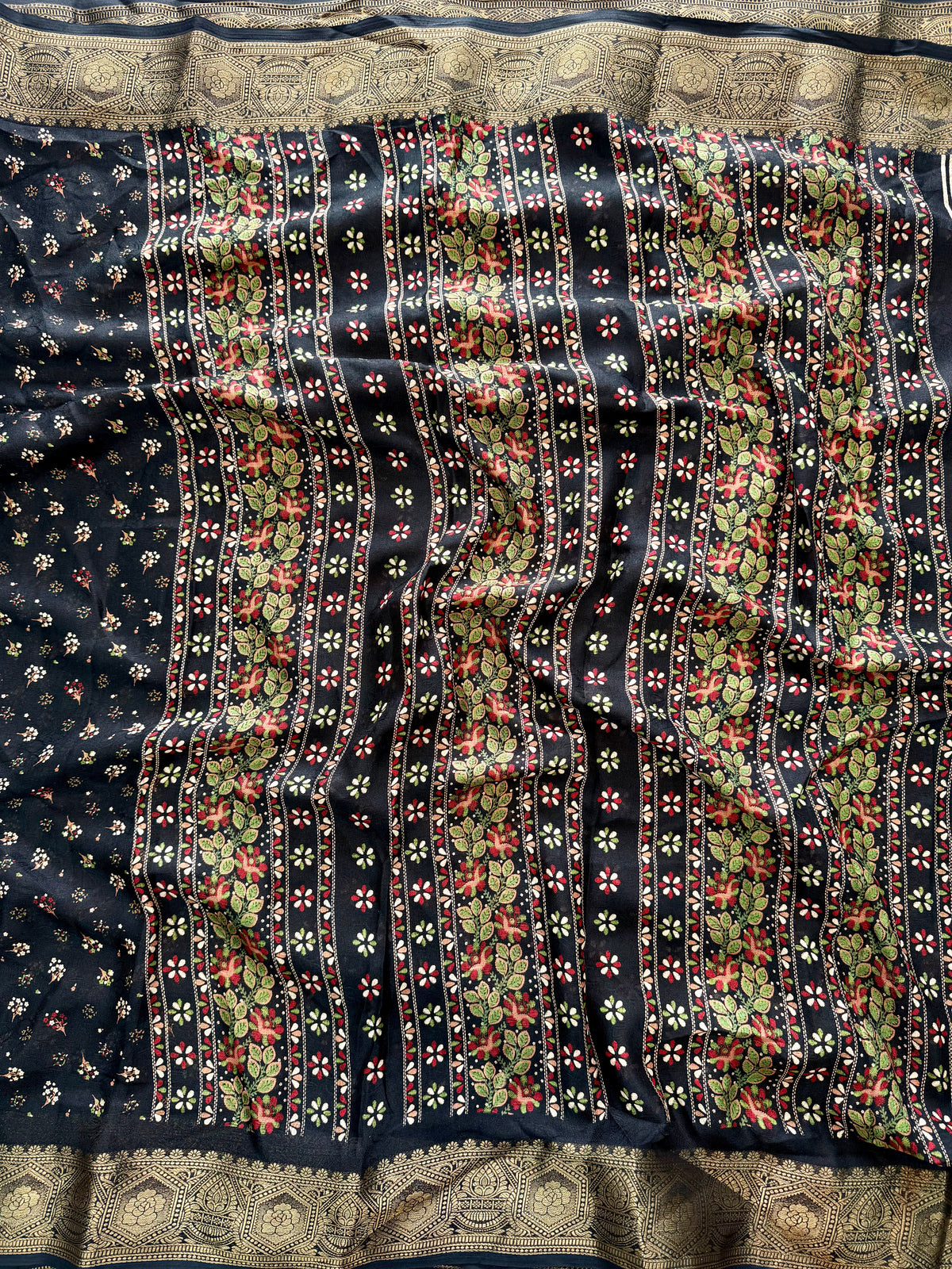 Blossom Festive Wear Silk Print Design Jacquard Border Rich Pallu Fancy Saree With Blouse Piece
