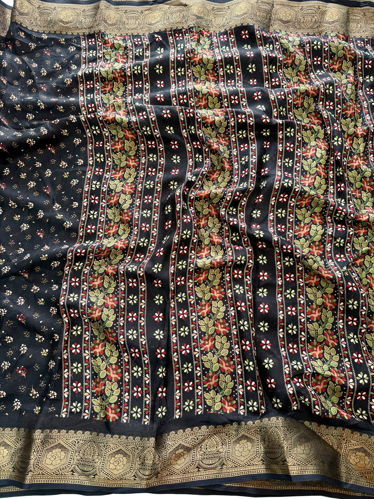 Blossom Festive Wear Silk Print Design Jacquard Border Rich Pallu Fancy Saree With Blouse Piece