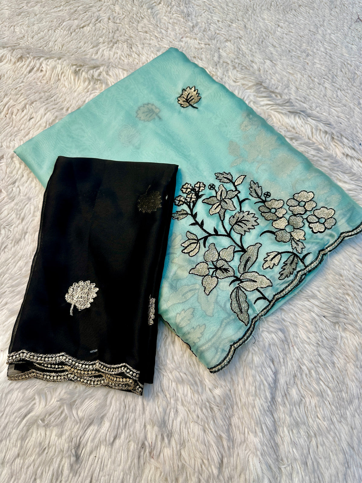 Amazing Wedding Wear Rangoli Silk Embroidery n Cut Work Border Fancy Saree With Contrast Blouse Piece