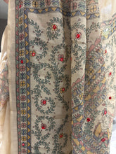 Load image into Gallery viewer, Desirable Festive Wear Linen Cotton Mirror Work Fancy Designer Saree With Blouse Piece

