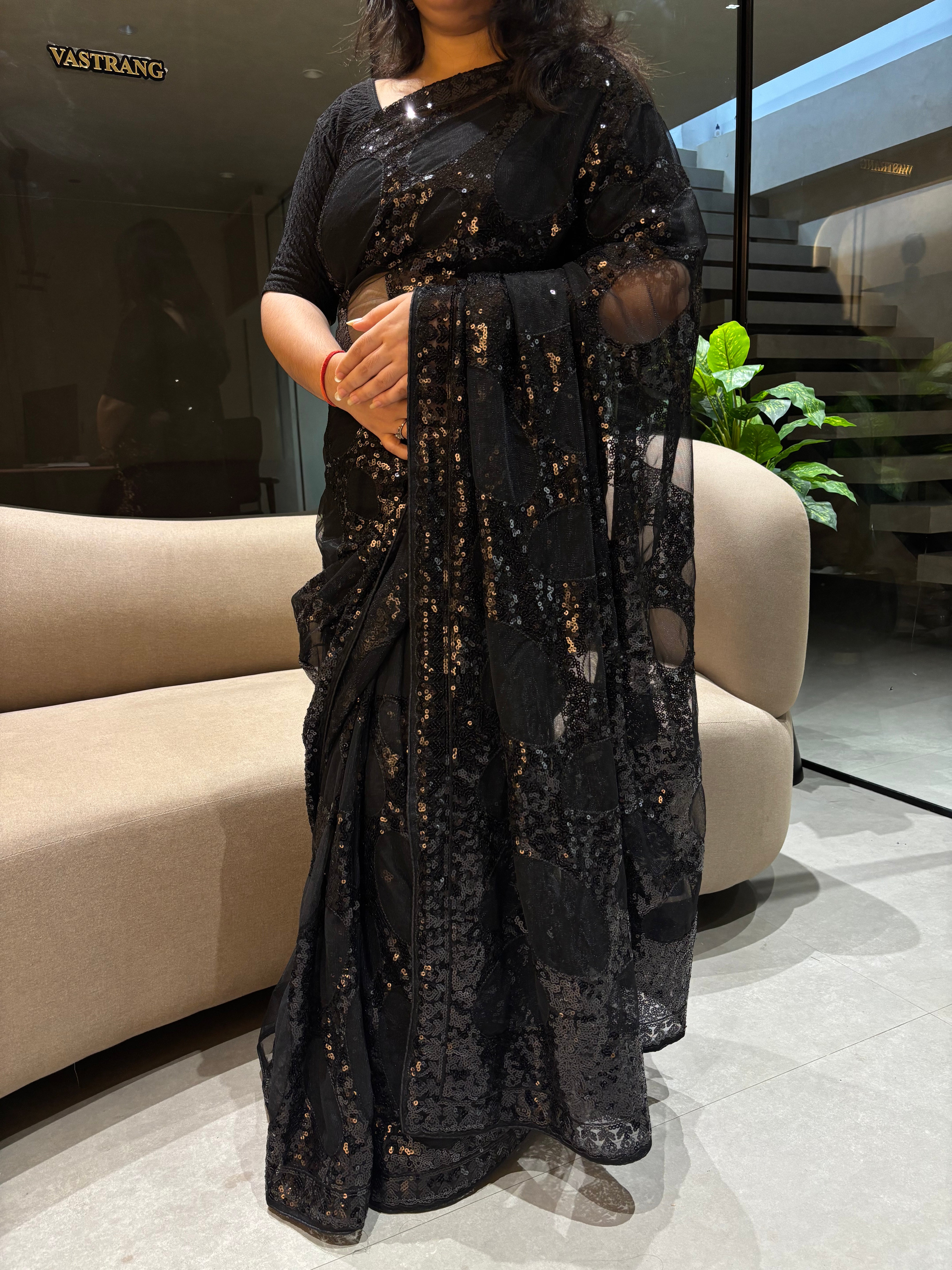Heritage Festive Wear Net Heavy Embroidery Work Designer Saree With Unstitched Bouse Piece