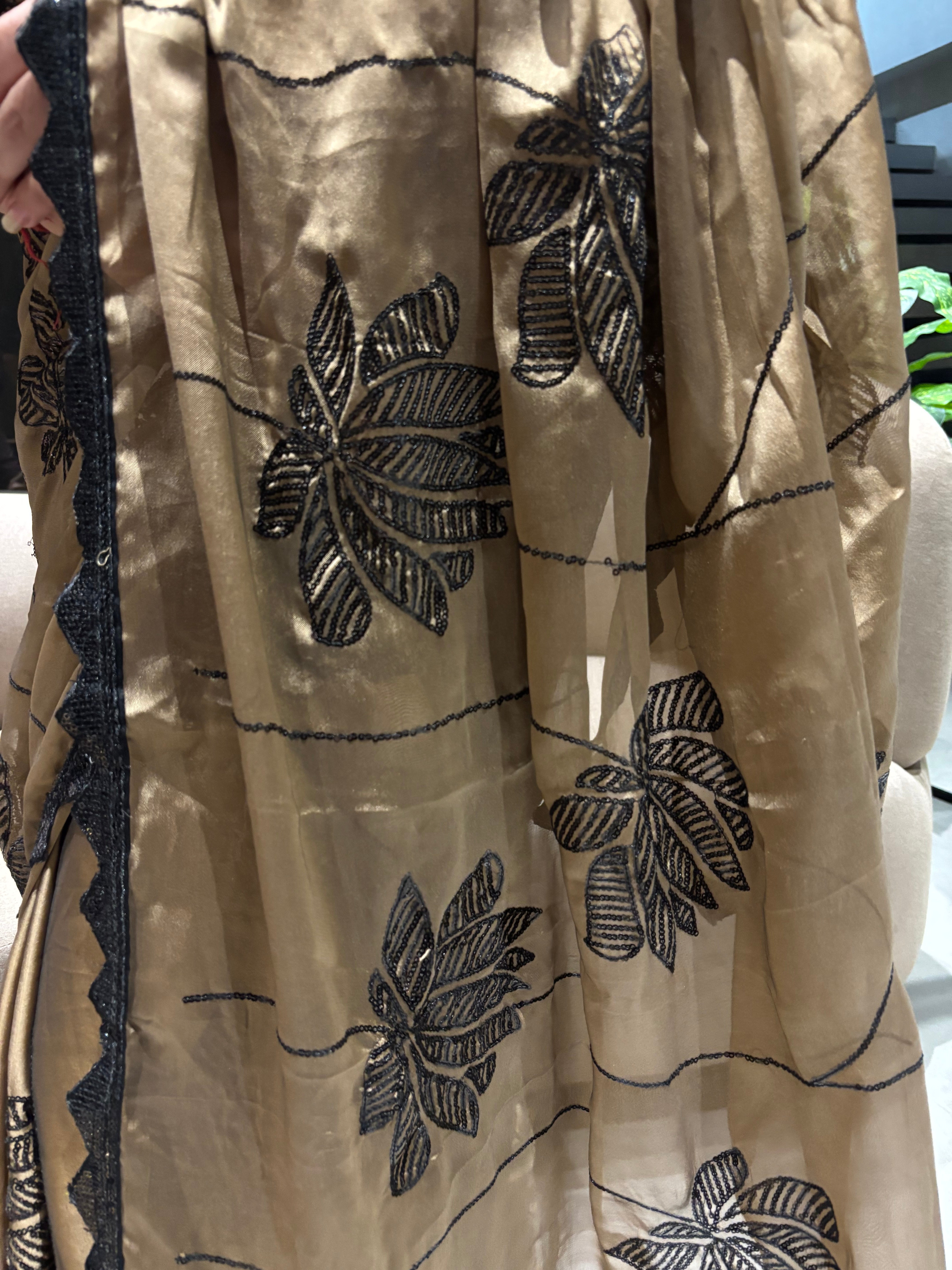 Luxuriant Party Wear Rangoli Silk Embroidery Work Lace Designer Saree With Blouse Piece