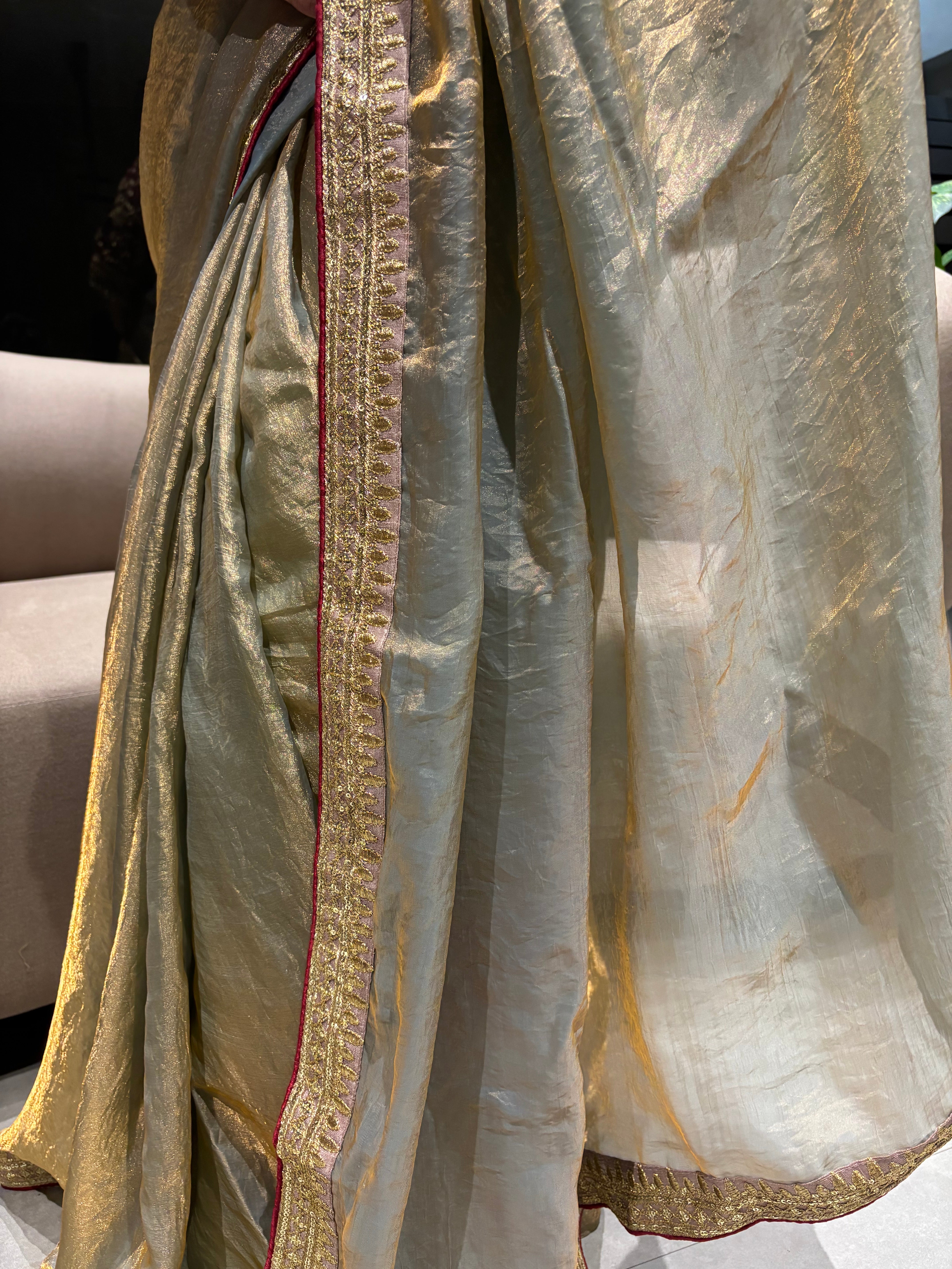 Fantabulous Wedding Wear Silk Embroidery Work Lace Fancy Designer Saree With Stitched Blouse Piece
