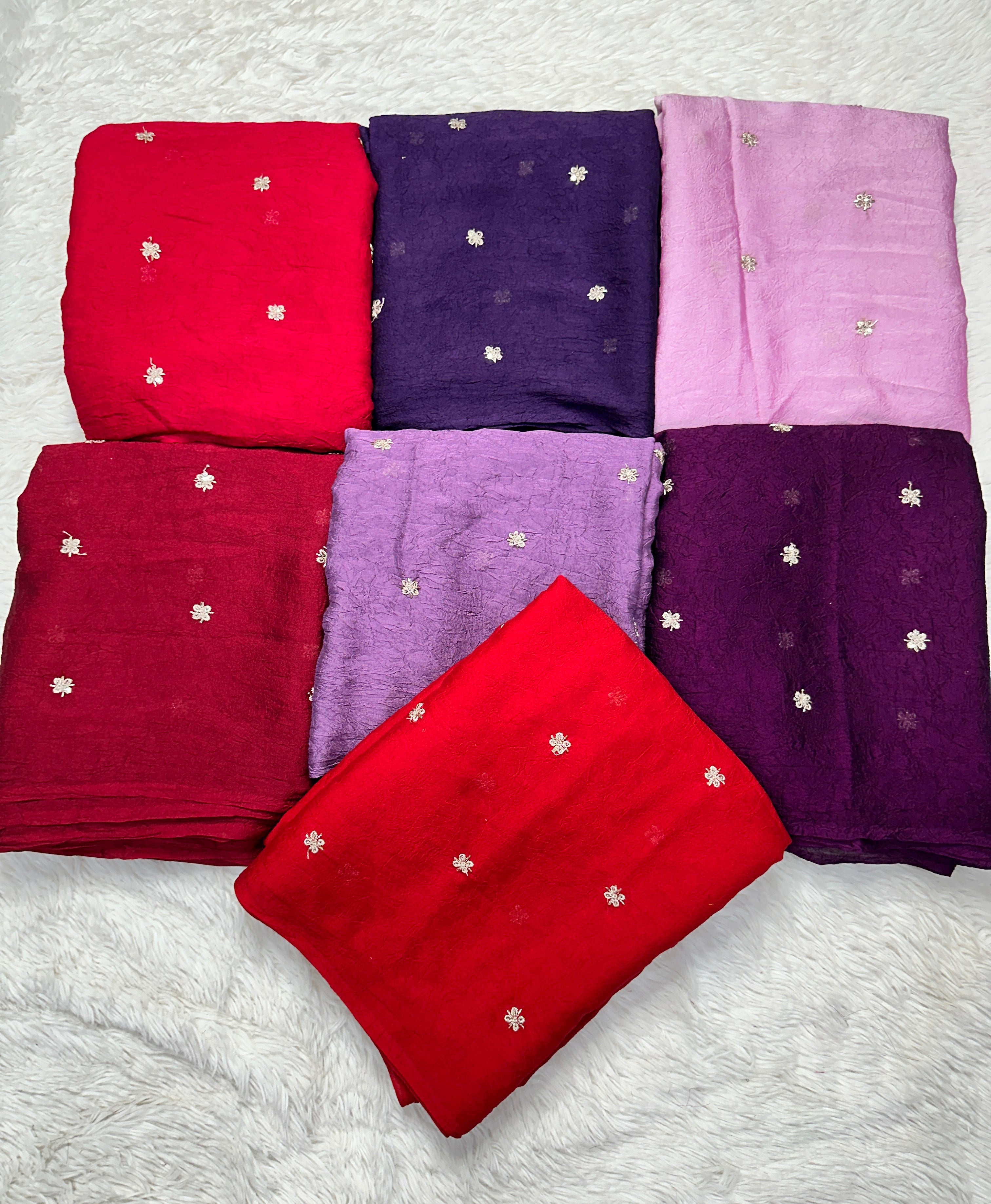 Splendorous Party Wear Rangoli Crush Silk Sequence n Beads Work Designer Saree With Matching Blouse Piece