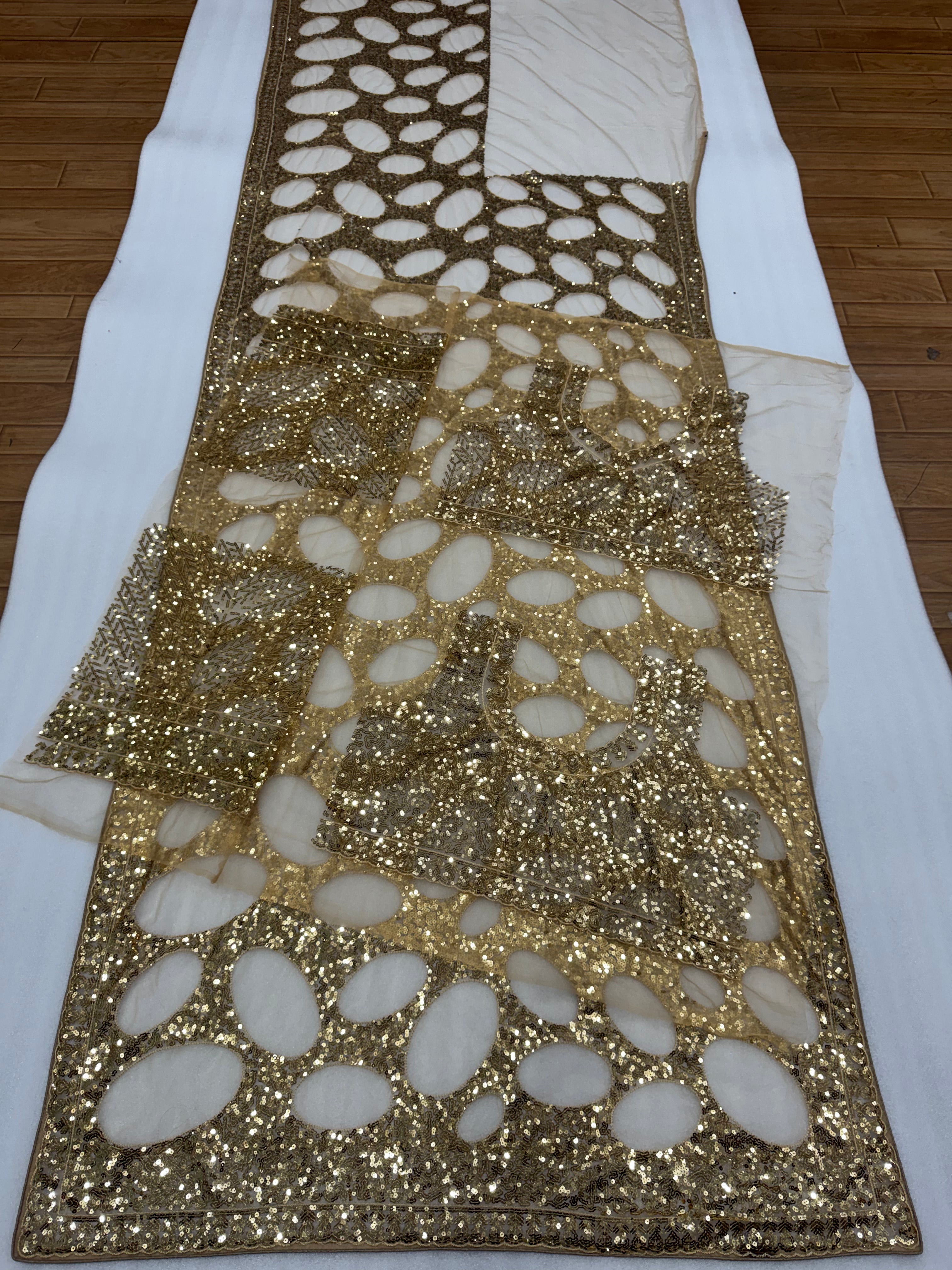 Heritage Festive Wear Net Heavy Embroidery Work Designer Saree With Unstitched Bouse Piece