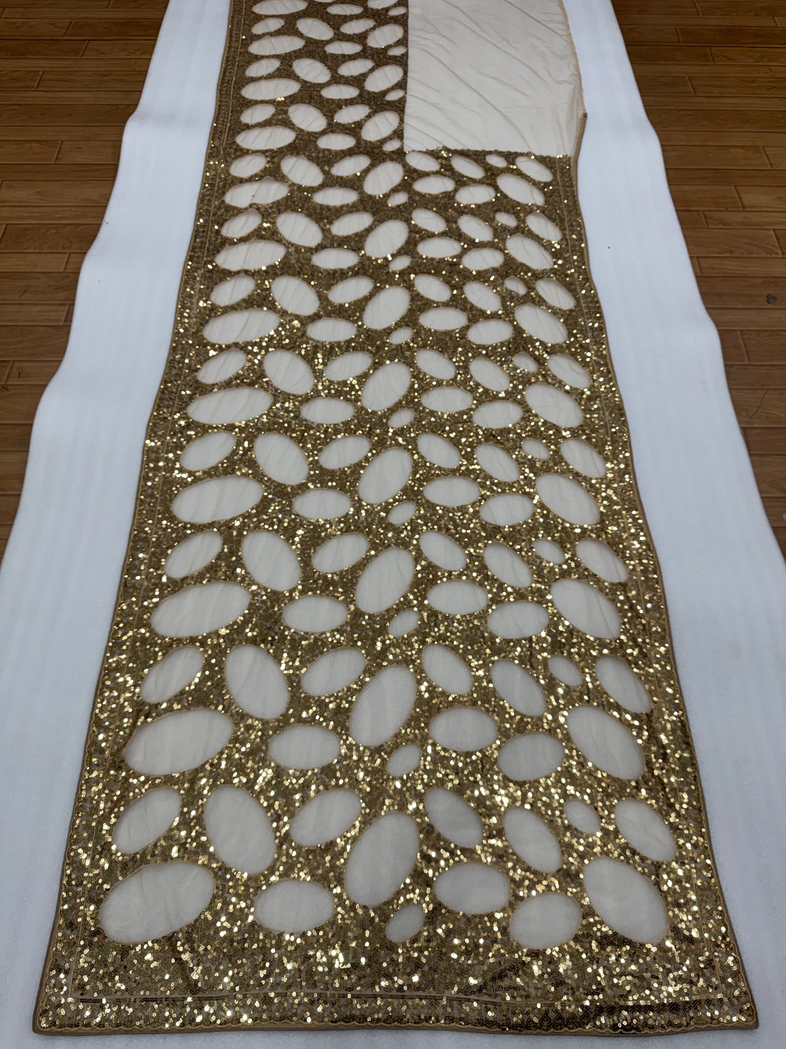 Heritage Festive Wear Net Heavy Embroidery Work Designer Saree With Unstitched Bouse Piece