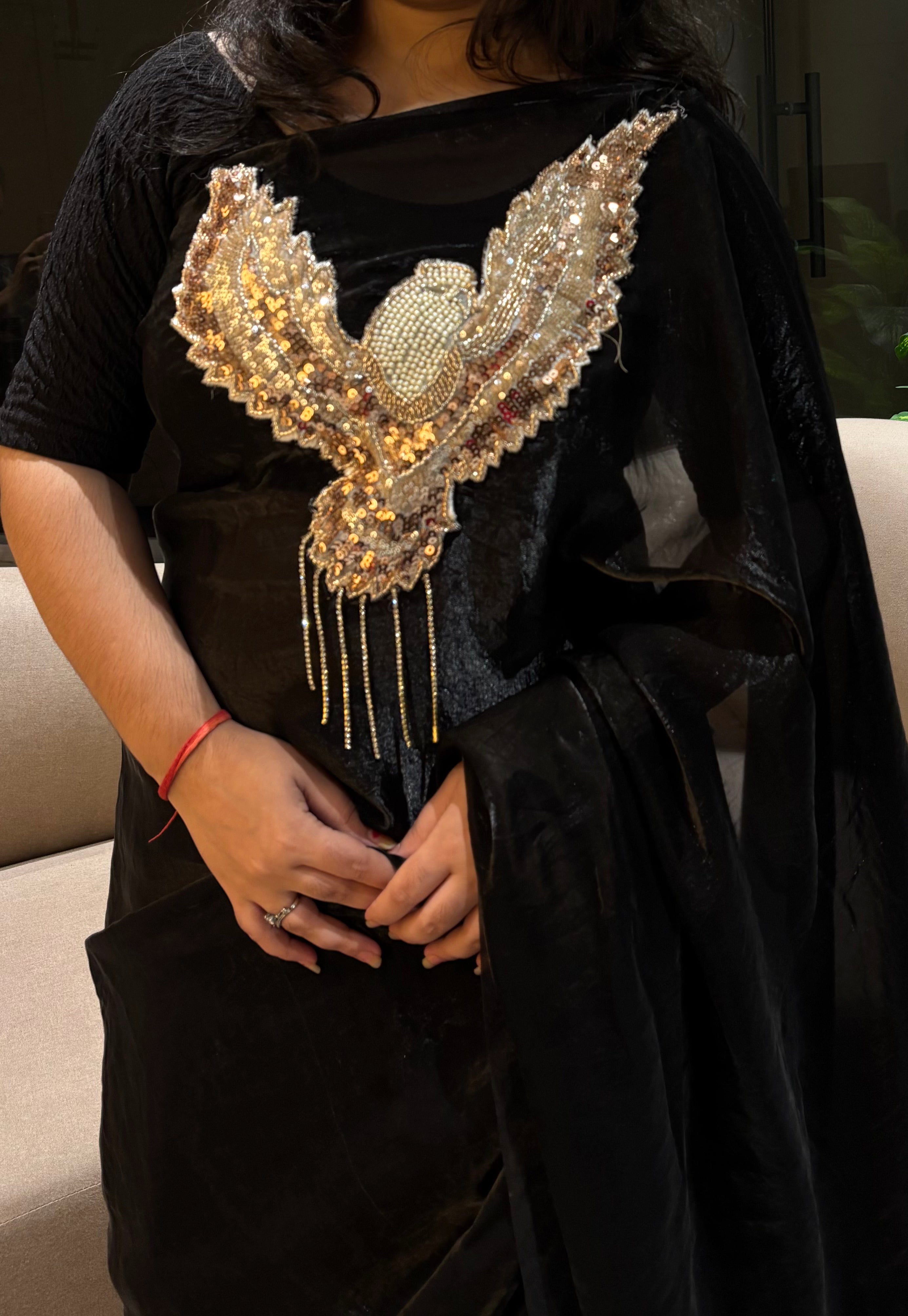 Divine Party Wear Soft Silk Handwork Fancy Saree With Blouse Piece