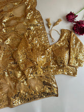 Load image into Gallery viewer, Heritage Festive Wear Net Heavy Embroidery Work Designer Saree With Unstitched Bouse Piece
