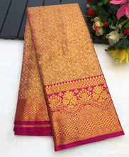 Load image into Gallery viewer, New Wedding Wear Kanjiviram Silk Pure Zari Weaving with Beautiful Meena Weaving Designer Saree
