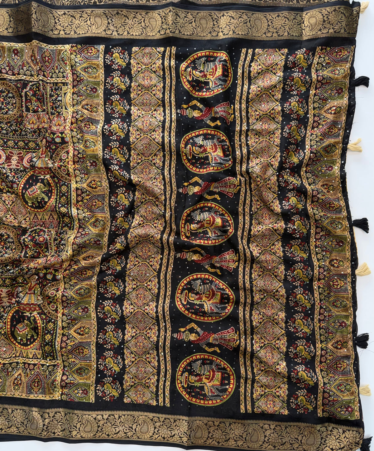 Traditional Festive Wear Soft Silk Sequence Work Jacquard Border Fancy Saree With Blouse Piece