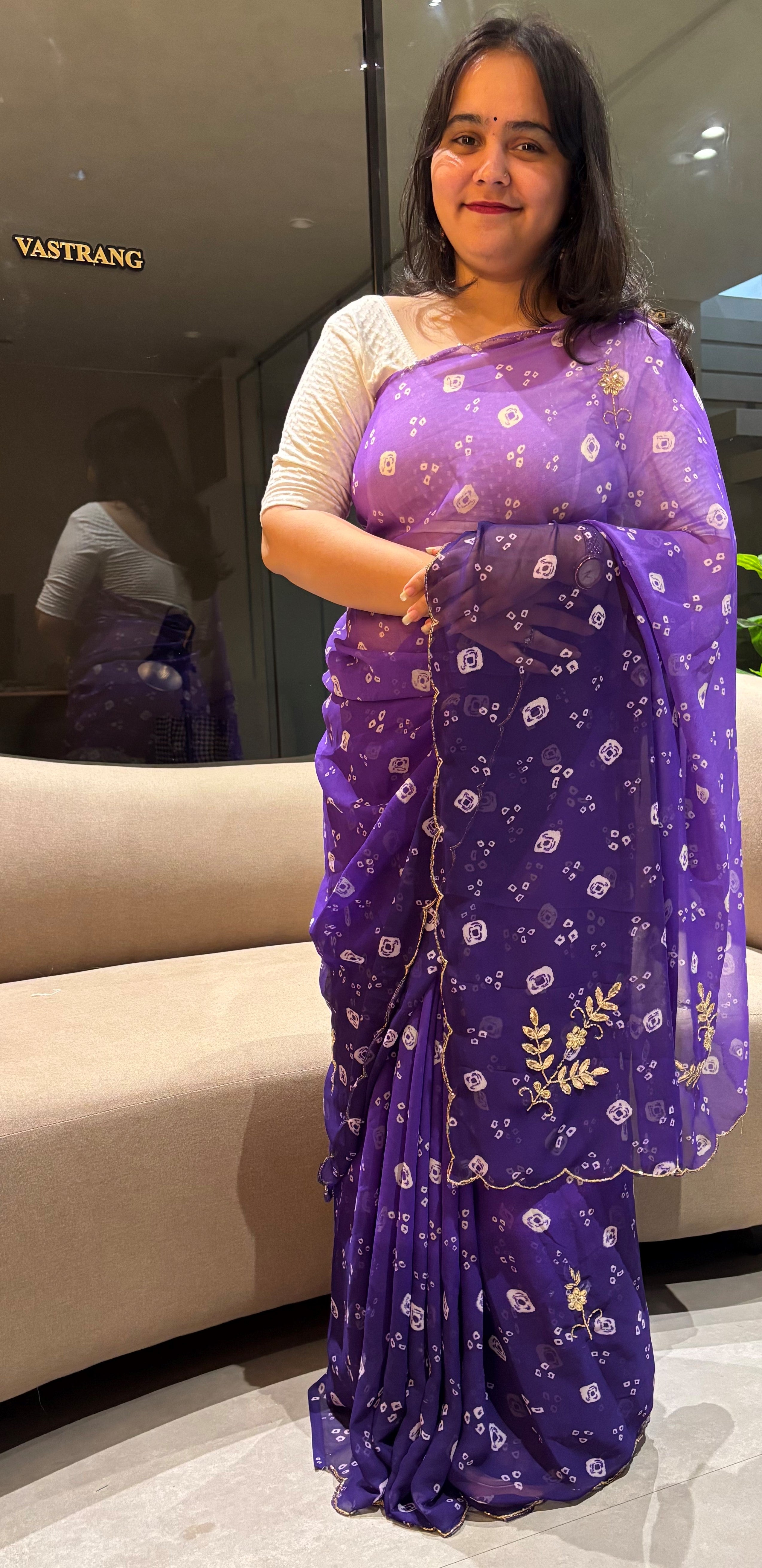 Heritage Festive Wear Georgette Embroidery n Hand Work Designer Saree With Blouse Piece