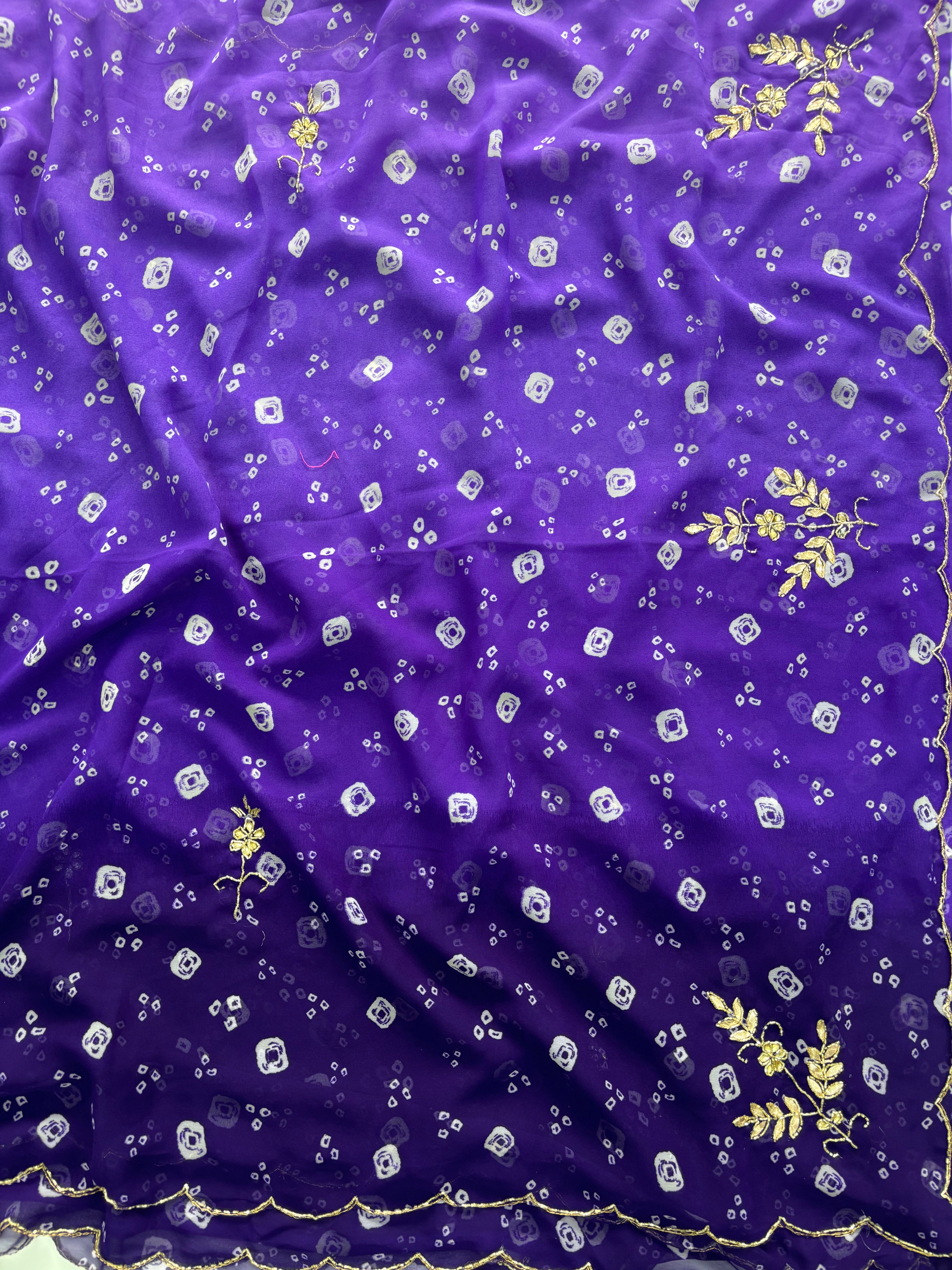 Heritage Festive Wear Georgette Embroidery n Hand Work Designer Saree With Blouse Piece